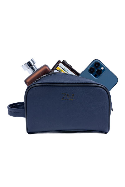 ZUU BAGS حقيبة العناية الشخصية والسفر باللون الأزرق الداكن