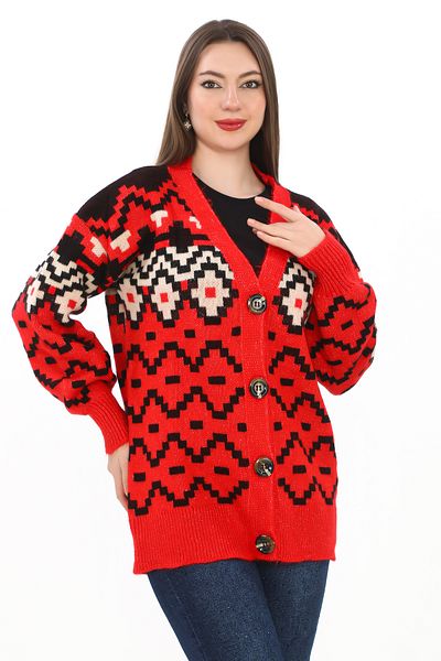 sportiness Knitted Detailed Button Cardigan