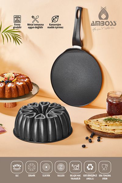 Amboss Sweet 2 Pieces Crepe Pan & Cake Mold