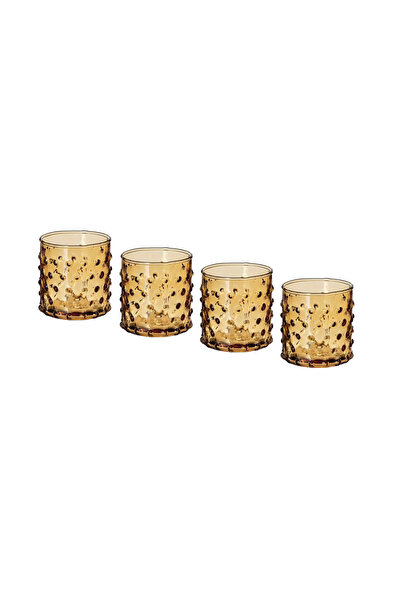 IKEA Hutlös Tealight Mumluk 6cm 4 Adet Koyu Sarı