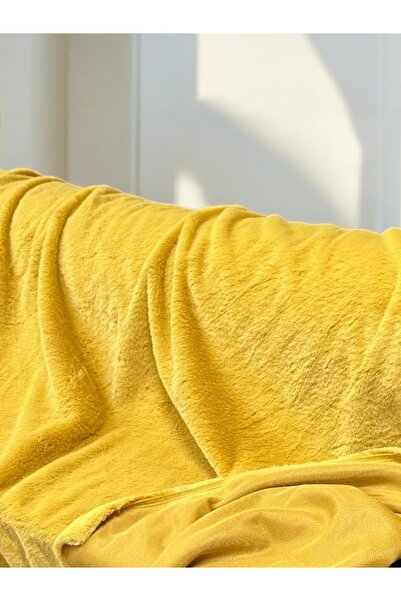 PLUSH STUDIO ZP Toscana Hardal Peluş Kumaş 100x150 cm – Yumuşak Dokulu, Ev Te...