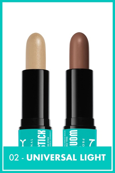 NYX Professional Makeup Wonder Stick Çift Taraflı Krem Kontür & Aydınlatıcı Stick - Universal Light