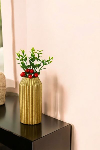 Evene Small Vase for Home Decoration - Table Top and Gold Color Model 27