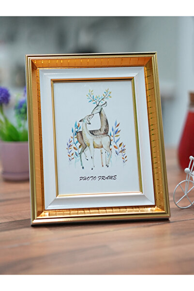 BSP ALTIN RENKLİ 13X18 CM RESİM ÇERÇEVESİ (CAMLI)