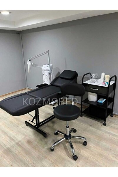 Kozmobed 3'lü Cilt Bakım Sedyesi-Cilt Bakım Koltuğu-Uzman Taburesi-Etejer