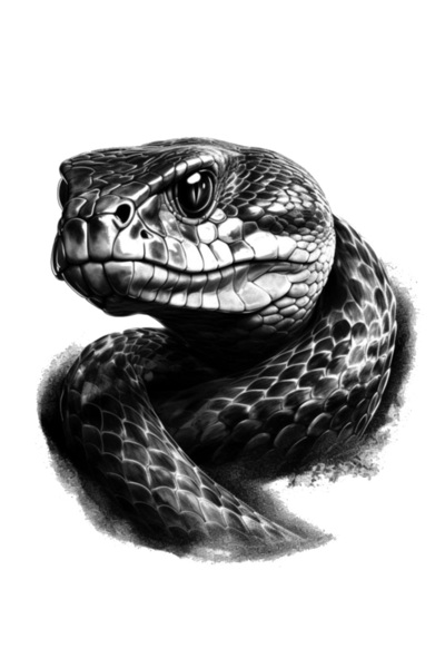 MegaSticker Kara Vahşi Yılan Sticker Araba, Motorsiklet, Kask, Laptop, Cam St...