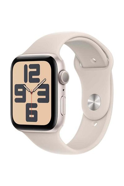 Apple Watch Se Gps 44mm Starlight Aluminium Case With Starlight Sport Band - M/l