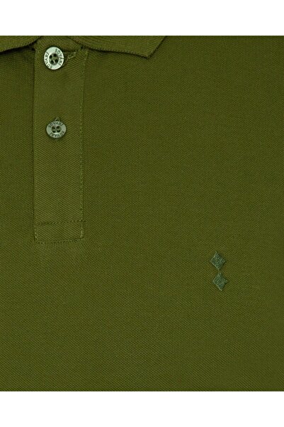 SÜVARİ Πράσινο μπλουζάκι με λαιμόκοψη Polo Comfortable Fit