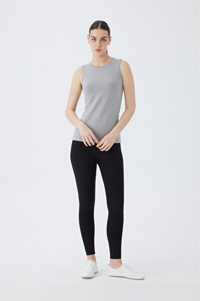 Almila Kolsuz Bisiklet Yaka Pamuklu Kadın Body T-Shirt 2048