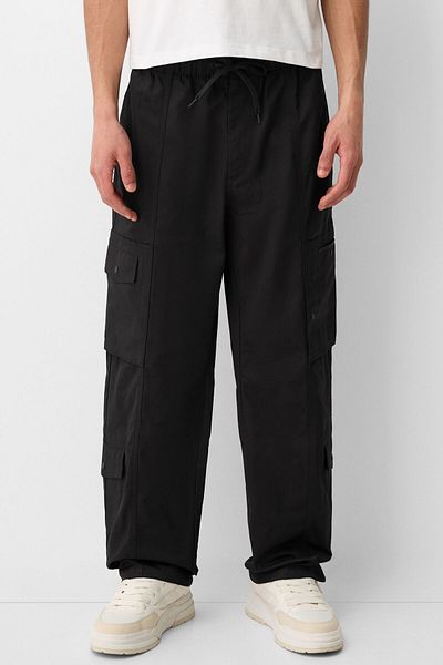 Bershka Wide-leg multi-cargo trousers
