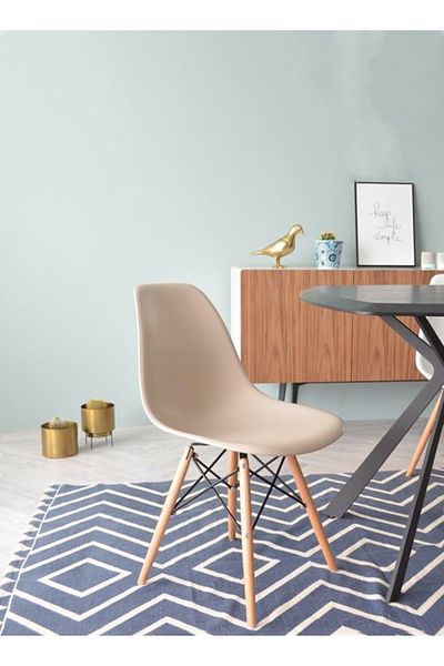 Taimi 4-Pieces Set Plastic Chairs Khaki 70x40x40 cm Each