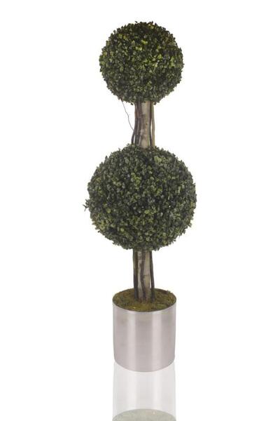 Nettenevime Yapay Ağaç Şimşir Top Büyük Ve Orta Top 2li Model 120x35cm