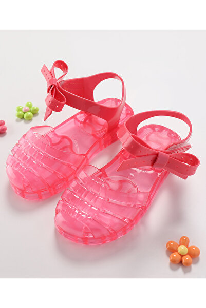 SAPS صندل فوشيا شفاف مع إغلاق فيلكرو