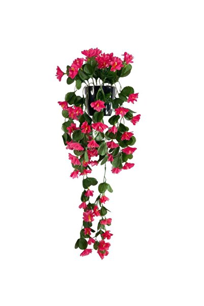 Nettenevime Yapay Çiçek Saksıda Sarkan Çiçek Fuşya Begonvil 60*25