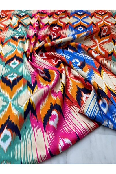 ipekkumaş Кольоровий ікат-візерунок, тканина для суконь та сорочок, тивіл-сат...
