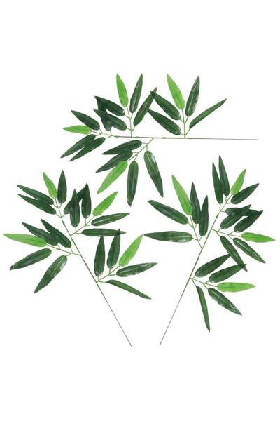 Nettenevime 3lü Set Yapay Çiçek Tekli Bambu Yaprağı Ağaç Yaprağı 3adet Tekdal