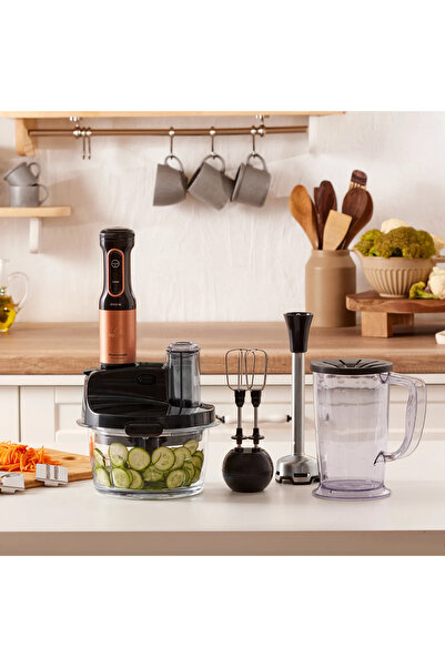 Karaca 6 Bıçaklı Premium CAM Mutfak Robotu  Çırpma, Dilimleme, Doğrama, Blender, Karıştırma,Buz Kırma 2500W