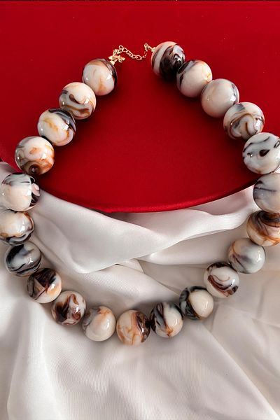 New Obsessions Women's Necklace with Big Beads - 20mm Beads