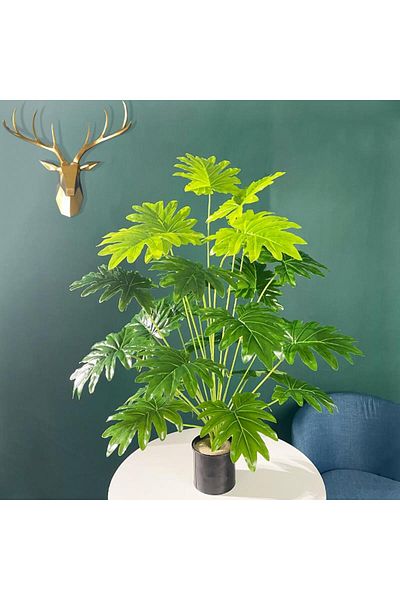 Nettenevime Τεχνητό δέντρο σαλονιού Syngonium 70 cm 18 φύλλα σε γλάστρα από ανθρακί