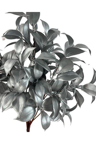 Nettenevime Yapay Çiçek Gümüş Gri Limon Yaprağı Demet Şimşir Demeti Garnitür Aradal Dekoratif Yapay Bitki