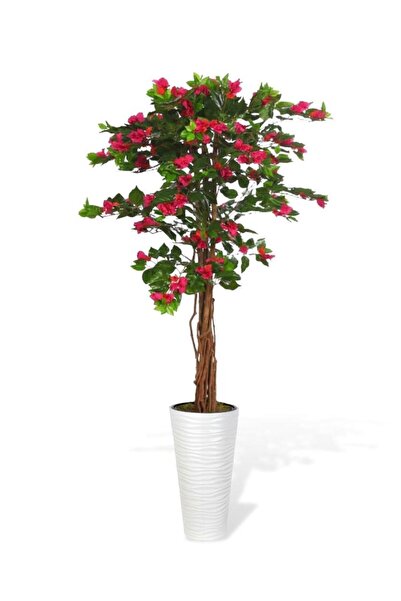 Nettenevime Yapay Ağaç Beyaz 57cm Kumsal Vazoda Begonvil Ağacı Fuşya Bodrum Ç...