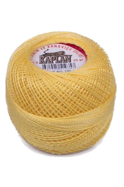 MenSak 3 Pieces of Tiger Etamine and Cross Stitch Thread No. 8 Code/Color: 742 - 666 - 550 - Ryl
