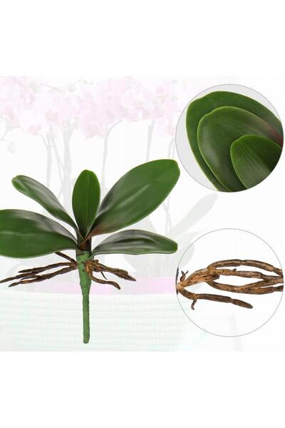 Nettenevime 3lü Set Yapay Çiçek Orkide Yaprağı Doğal Görünüm