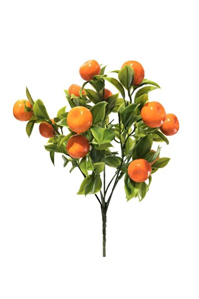 Nettenevime 3lü Set Yapay Mandalina Demeti Yapay Çiçek 30*20cm Yeşil Yapraklı