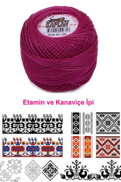 Kaplan Royaleks 599 - Etamine and Cross Stitch String 8 Colors/Code
