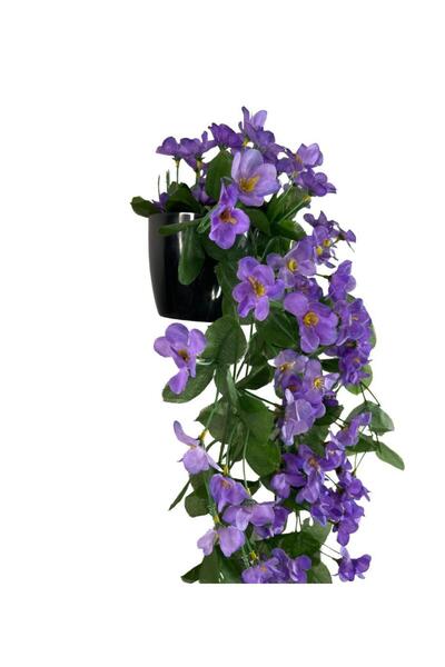 Nettenevime Yapay Çiçek Saksıda Sarkan Çiçek Mor Begonvil 70*25