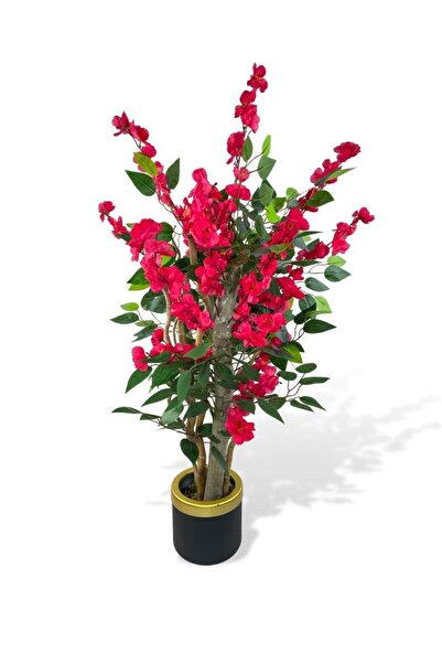 Nettenevime Yapay Ağaç Fuşya Bahardalı Elma Çiçeği Ağacı100cm Yeşil Yapraklı