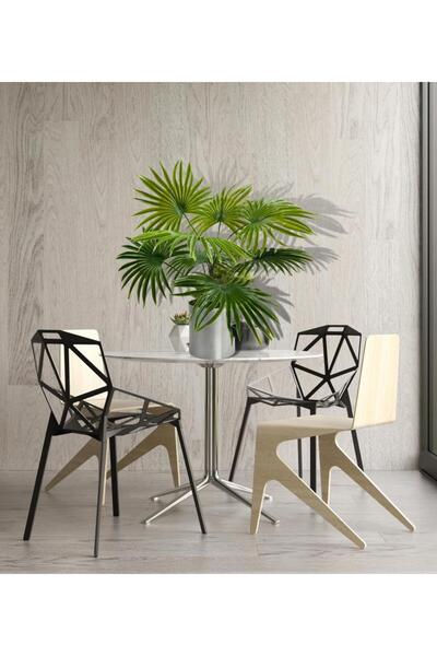 Nettenevime Yapay Çiçek Yelpaze Palmiye 8 Dal 50*40cm Salon Çiçeği Metal Mat Gümüş Saksılı Yapay Bitki