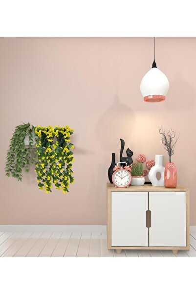 Nettenevime Yapay Çiçek Saksıda Sarkan Çiçek Sarı Begonvil 70*25