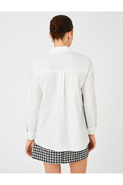 Koton Weißes Damenhemd 3WAK60081UW