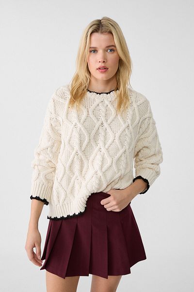 Stradivarius Contrast Hair Knitted Sweater