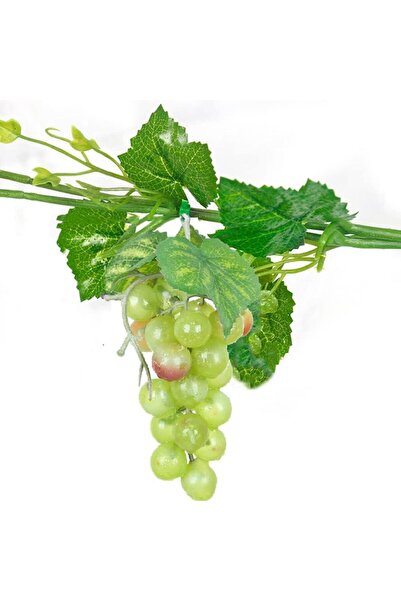 Nettenevime Yapay Meyve Yeşil Üzüm Küçük Boy Süs Dekoratif Sahte Meyve