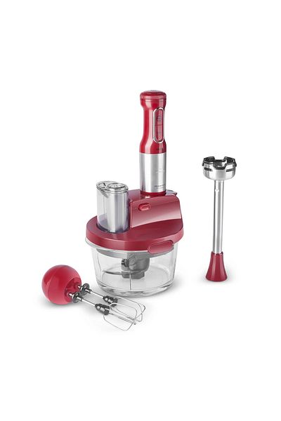 Karaca 1.5 LT Food Processor with Glass Bowl, 4 Blades, Whisk, Slicer, Chopping, Ice Crushing 2000W