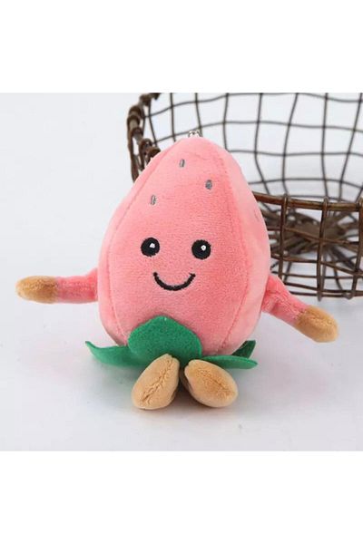 Nettenevime Cute Plush Strawberry Keychain Bag Ornament Pink