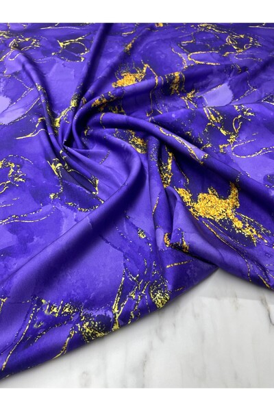 ipekkumaş الأرجواني نمط الرخام ثوب قميص تيفيل نسيج الساتان