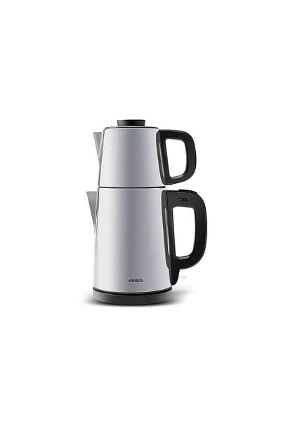 Karaca 2 in 1 Tea Maker and Kettle - Stainless Steel Inox, Large Capacity, 30 Cups of Tea