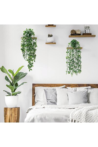 Nettenevime Yapay Çiçek 2li Set Saksıda Sarkan Limon Yaprağı Ve Okaliptus Şimşir Çiçeği