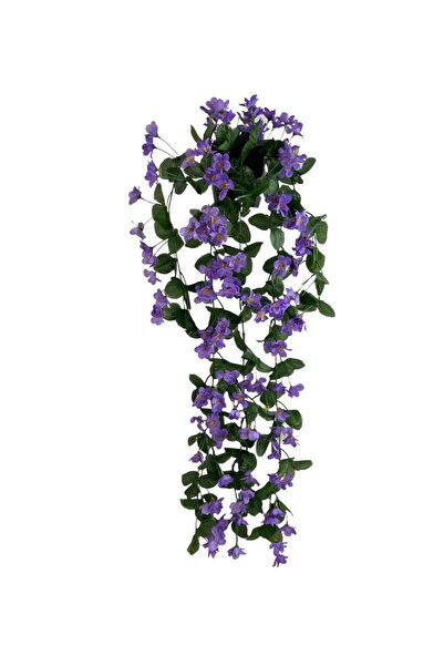 Nettenevime Yapay Çiçek Saksıda Sarkan Çiçek Mor Begonvil 70*25