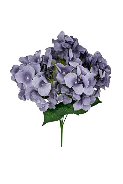 Nettenevime Yapay Çiçek Ortanca Çiçeği Demeti 43 cm Açık Koyu Lila