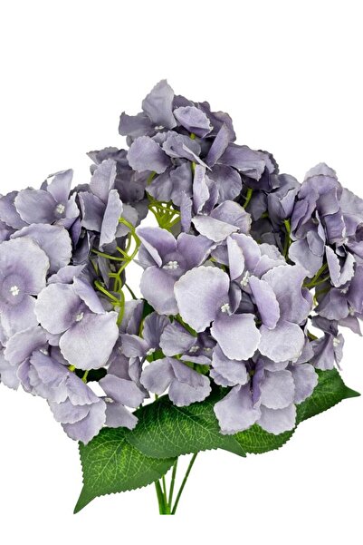 Nettenevime Yapay Çiçek Ortanca Çiçeği Demeti 43 cm Açık Koyu Lila