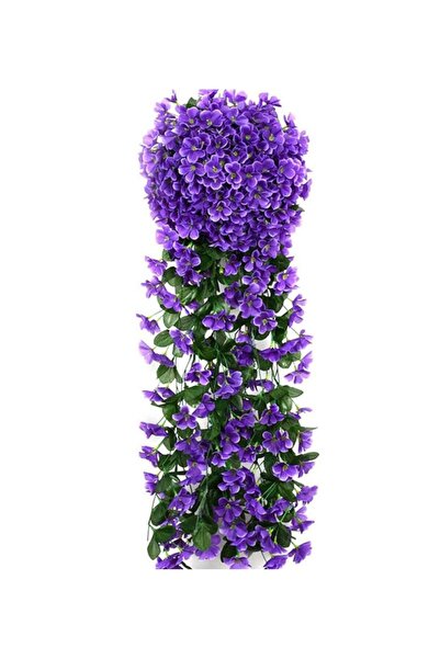 Nettenevime Yapay Çiçek Sarkan Begonvil Çiçeği Jumbo Mor