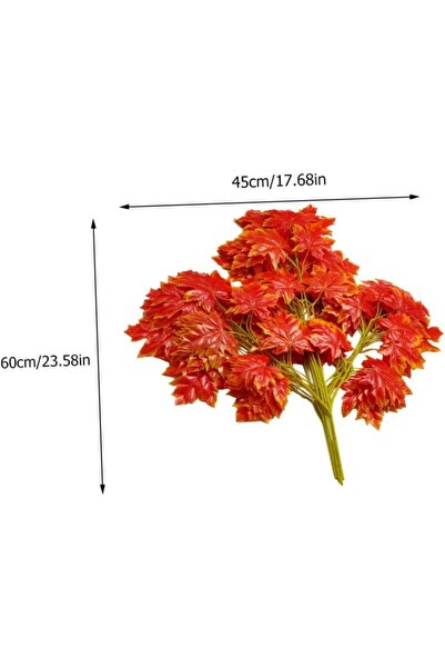 Nettenevime Yapay Çiçek 12 Li Set Sonbahar Hazan Çınar Yaprağı Yapay Ağaç Yaprağı