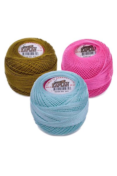 Angoravi 3 Pieces Tiger Etamine and Cross Stitch Thread 8 No Code/Color: 470 - 111 - 941 - Ryl