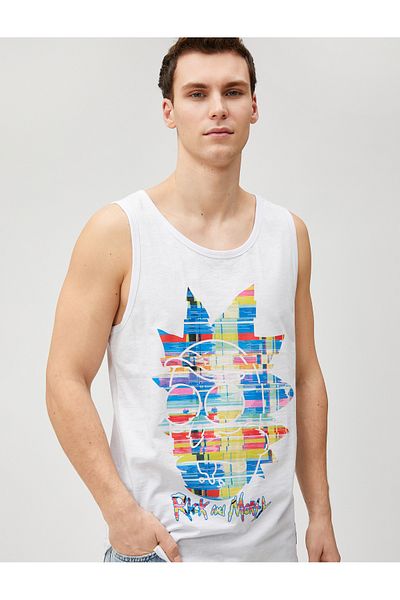 Koton Rick And Morty Sleeveless T-shirt Cotton Licensed Printed