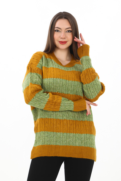 dignus Pulover tricotat cu textura moale, tricotat supradimensionat