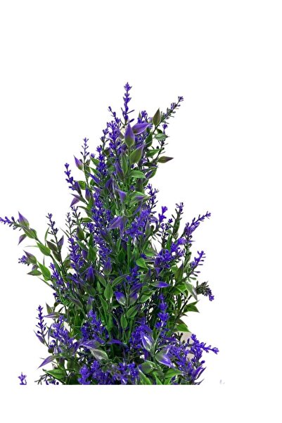 Nettenevime Yapay Çiçek Siyah Saksıda Mor Lavanta Ağacı 55cm